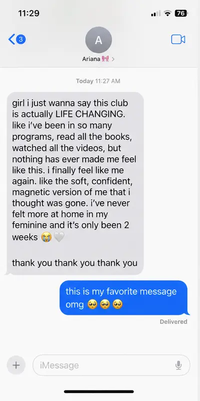 Member testimonial from Ariana